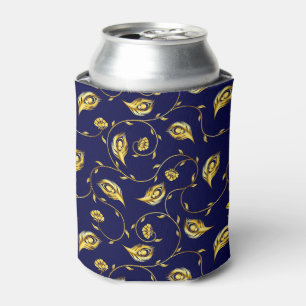 Peacock Sari Pattern Can Cooler