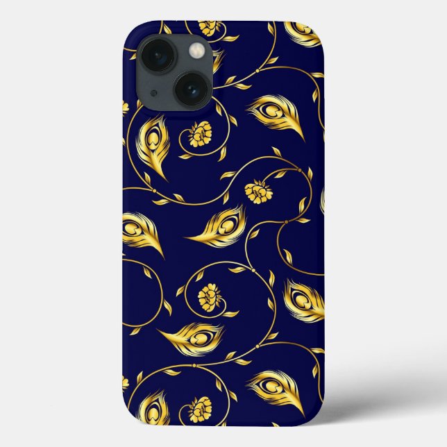 Peacock Sari Pattern Case-Mate iPhone Case (Back)