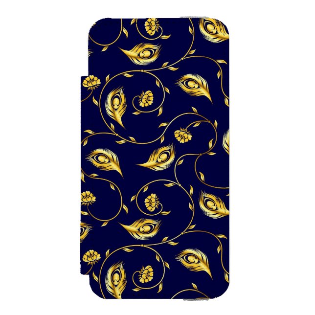 Peacock Sari Pattern Incipio iPhone Wallet Case (Folio Front)
