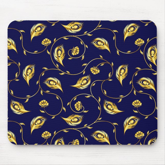 Peacock Sari Pattern Mouse Mat (Front)