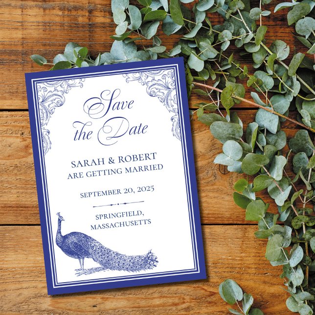 Peacock Save the Date Card (Creator Uploaded)