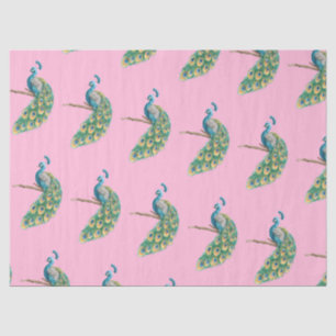 Peacock Series Design  3 Pink Tissue Paper