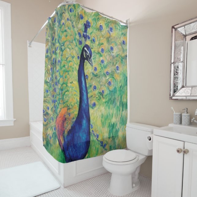 Peacock - Shower Curtain (In Situ)