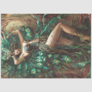 Peacock showgirl tissue paper
