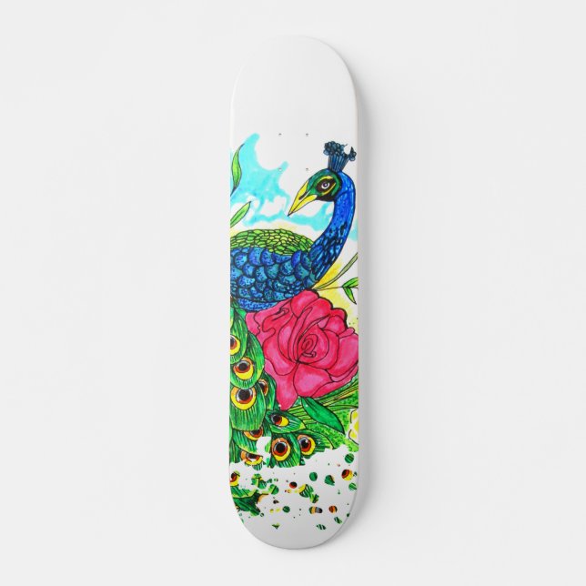 Peacock Skateboard (Front)