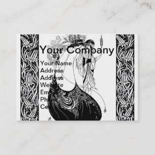 Peacock Skirt Beardsley Art Nouveau Business Card