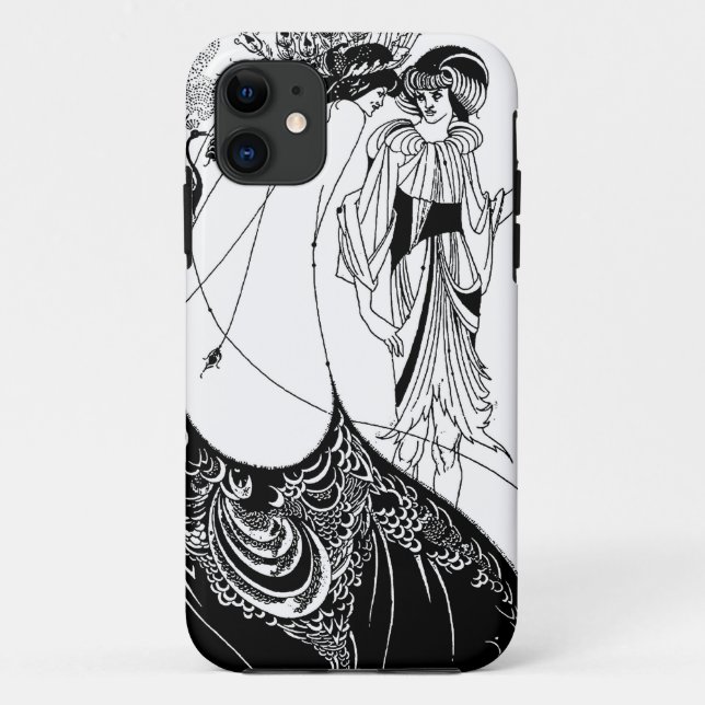 Peacock Skirt Beardsley Art Nouveau Case-Mate iPhone Case (Back)