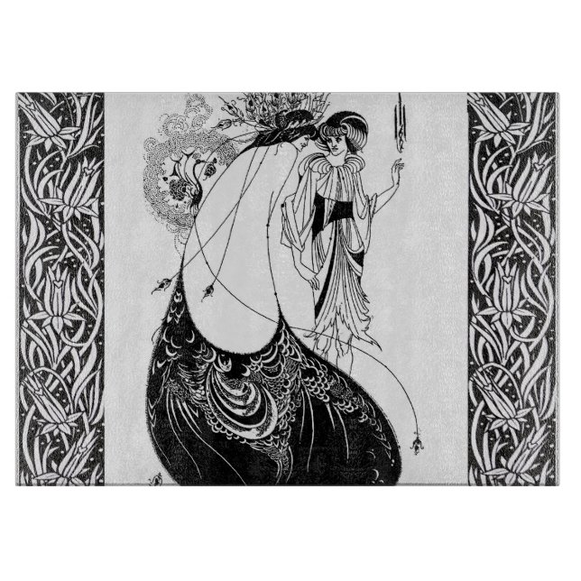 Peacock Skirt Beardsley Art Nouveau Cutting Board (Front)