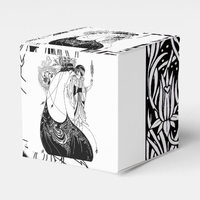 Peacock Skirt Beardsley Art Nouveau Favour Box (Front Side)