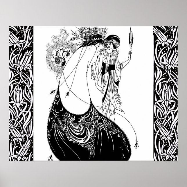 Peacock Skirt Beardsley Nouveau Poster (Front)