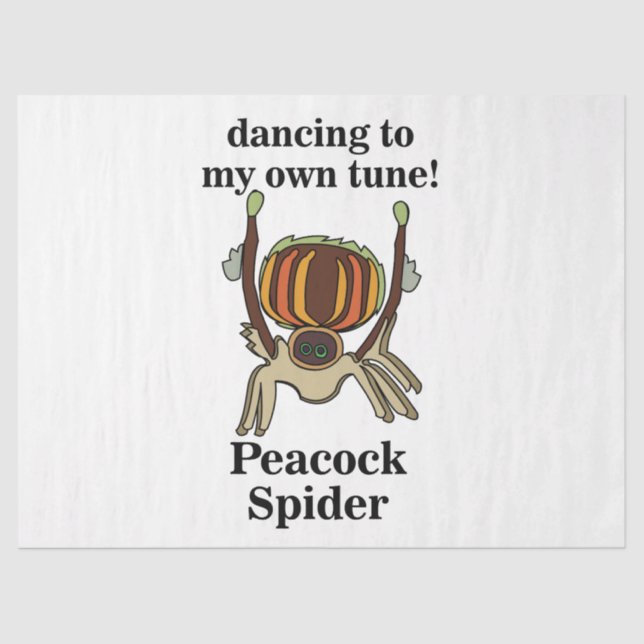 Peacock Spider Funny Tissue Paper (Front)