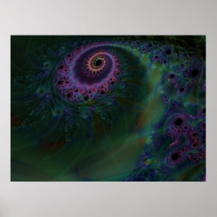 Peacock Spiral Print