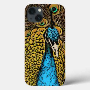 Peacock Splendor Illustration iPhone 13 Case