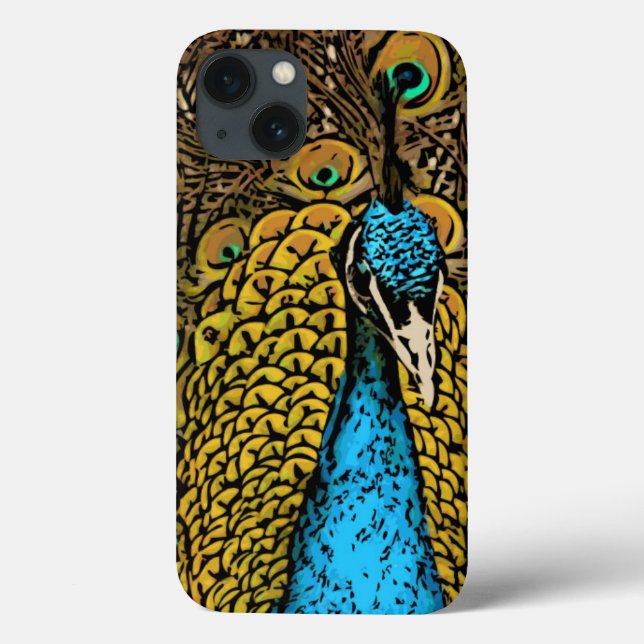 Peacock Splendour Illustration Case-Mate iPhone Case (Back)