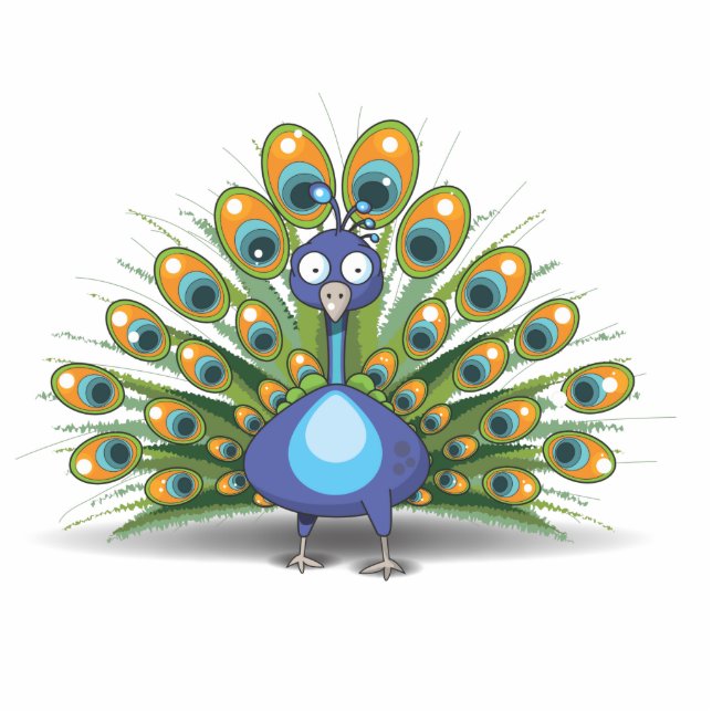 Peacock Standing Photo Sculpture (Front)