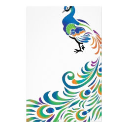 Peacock Custom Stationery, Peacock Stationery Templates
