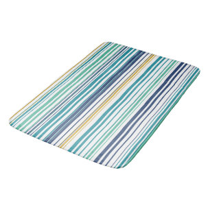 Peacock Stripes Bath Mat