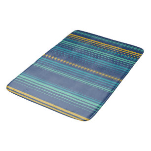Peacock Stripes Bath Mat