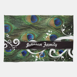 Peacock Swirl Tea Towel