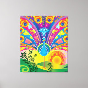 Peacock Tail Canvas Print
