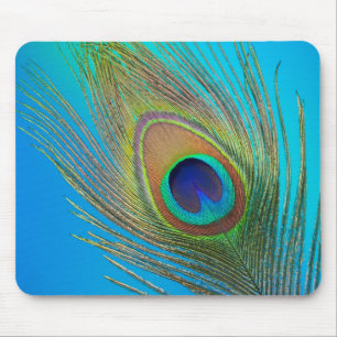 Peacock Tail Feather Mouse Mat