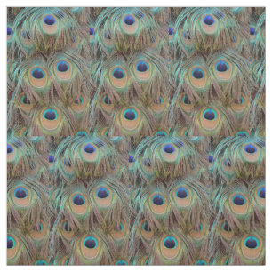 Peacock Tail Feathers Fabric