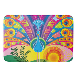 Peacock Tail Radiance Bath Mat