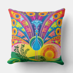 Peacock Tail Radiance Cushion