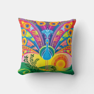 Peacock Tail Radiance Cushion