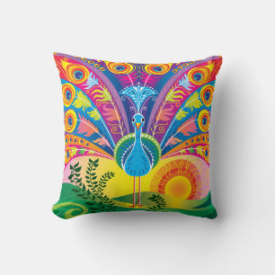 Peacock Tail Radiance Cushion