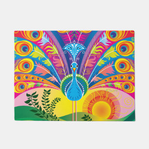 Peacock Tail Radiance Doormat