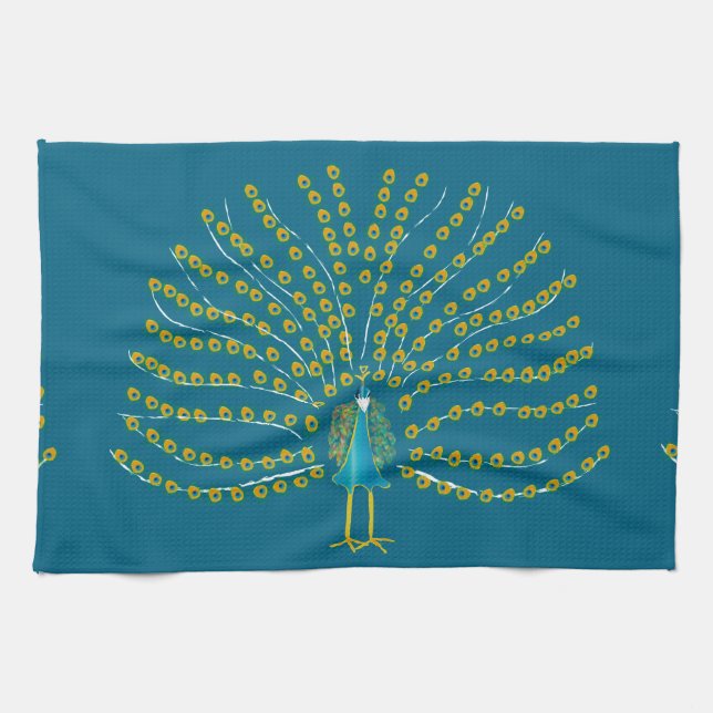 Peacock Tea Towel (Horizontal)