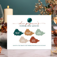 Peacock Teal Green Gold Wedding Colour Palette Car