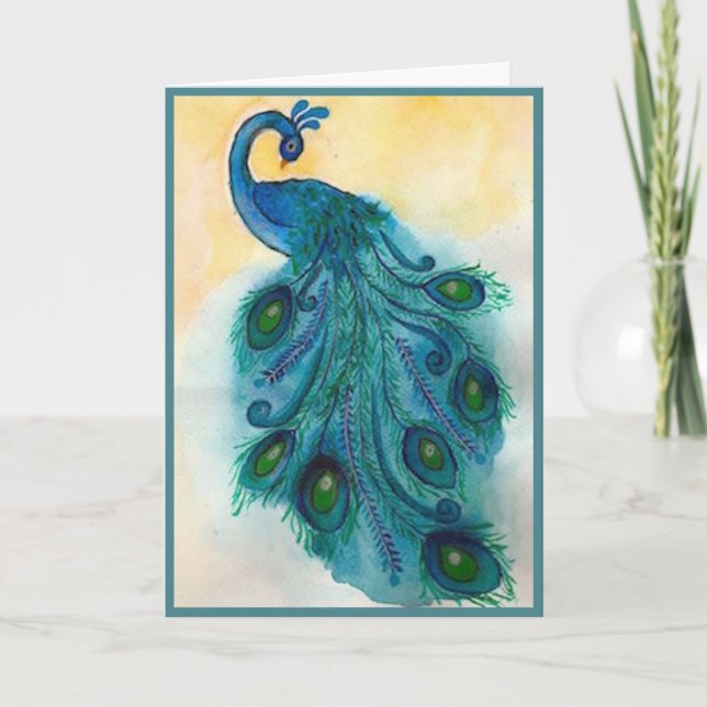 Peacock Thank You Card (Front)
