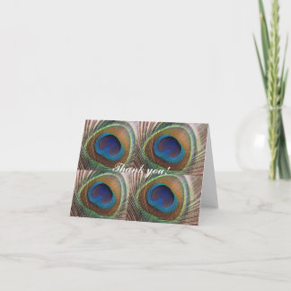 Peacock Thank You Card