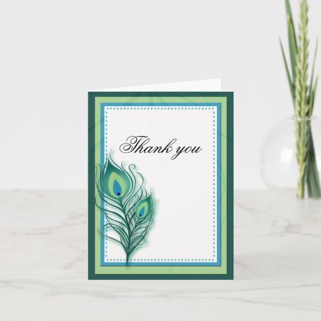 Peacock thank you card (Front)