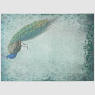 Peacock Tissue Paper for Craft & Collage