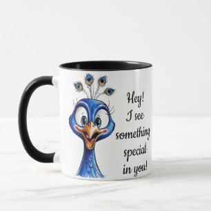 Peacock to Improve Humour Mug