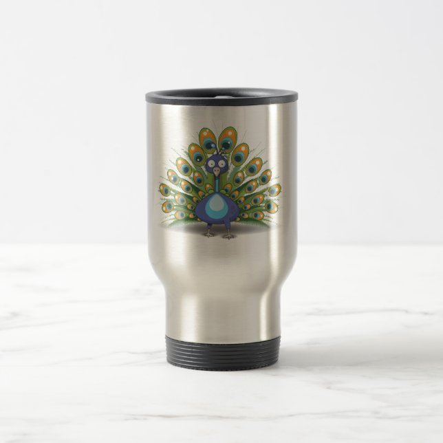 Peacock Travel Mug (Center)