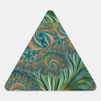 Peacock Triangle Sticker