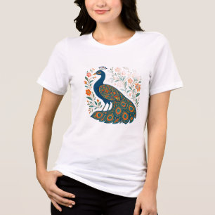 Peacock Truck Art  Tri-Blend Shirt