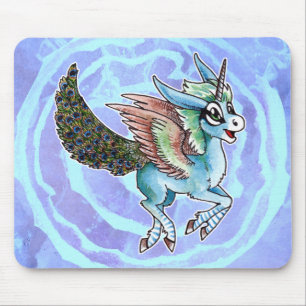 Peacock Unicorn Mouse Mat