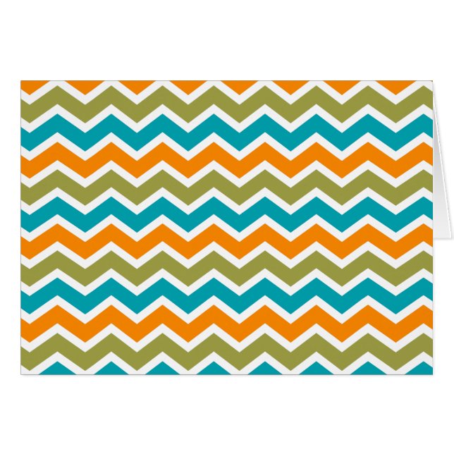 Peacock Vibrant Tribal Zigzag (Front Horizontal)