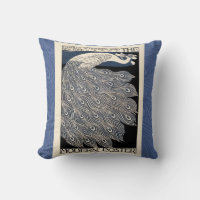 Peacock Vintage Blue Art Nouveau Art