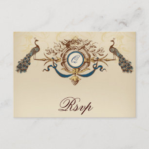 Peacock Vintage RSVP Cards
