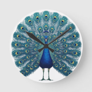 Peacock Wall Clock – Elegant Decorative Timepiece