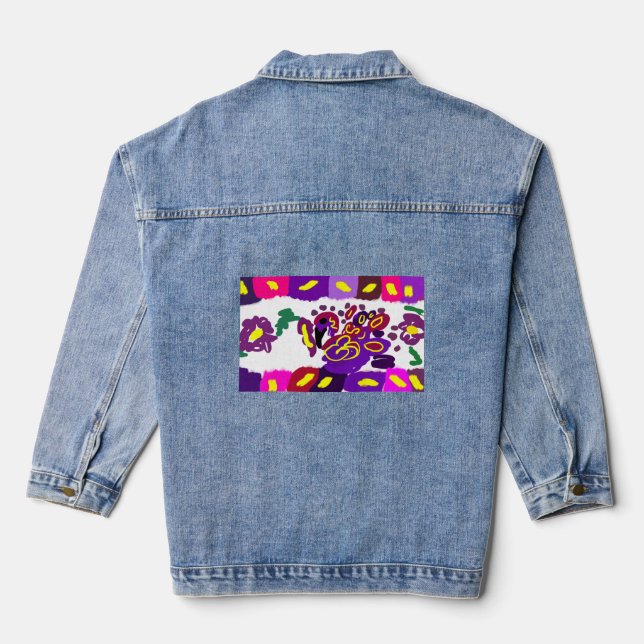 Peacock  warm     denim jacket (Back)