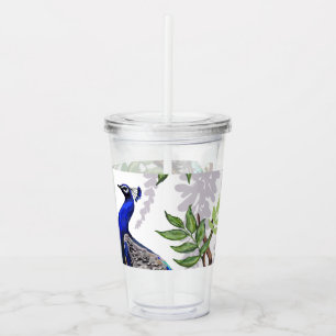Peacock Wedding Acrylic Tumbler
