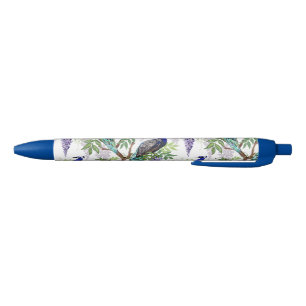 Peacock Wedding Black Ink Pen