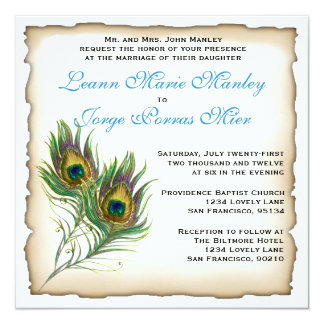 Peacock Wedding Invitations Uk 1